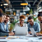 Diverse Gruppe von Unternehmern im modernen Büro.